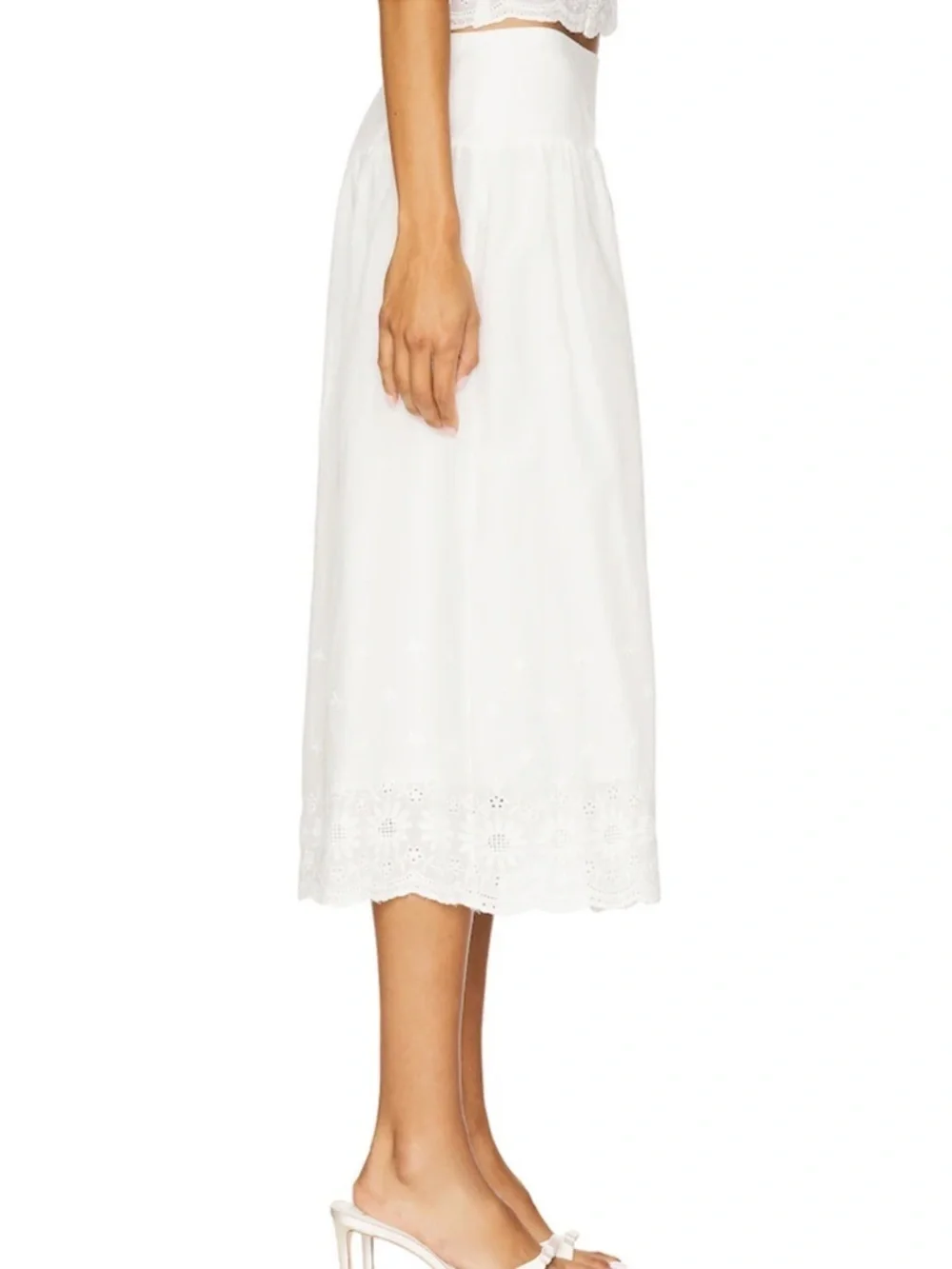 Revolve More to Come Cassandra Eyelet Midi Skirt - Picture 5 of 10